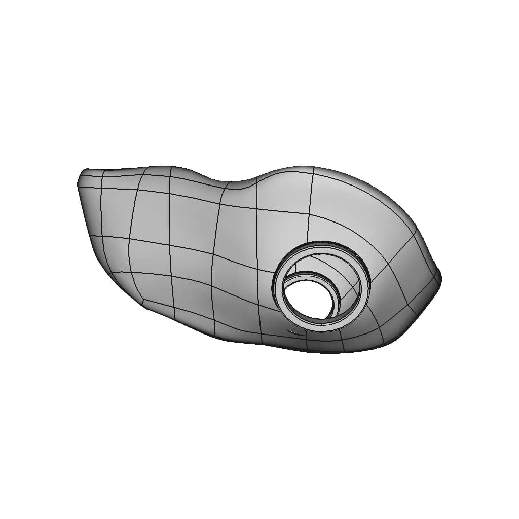 3M Quick Latch Mask Shell | High-Quality CAD Model_270_0_degree_snapshot