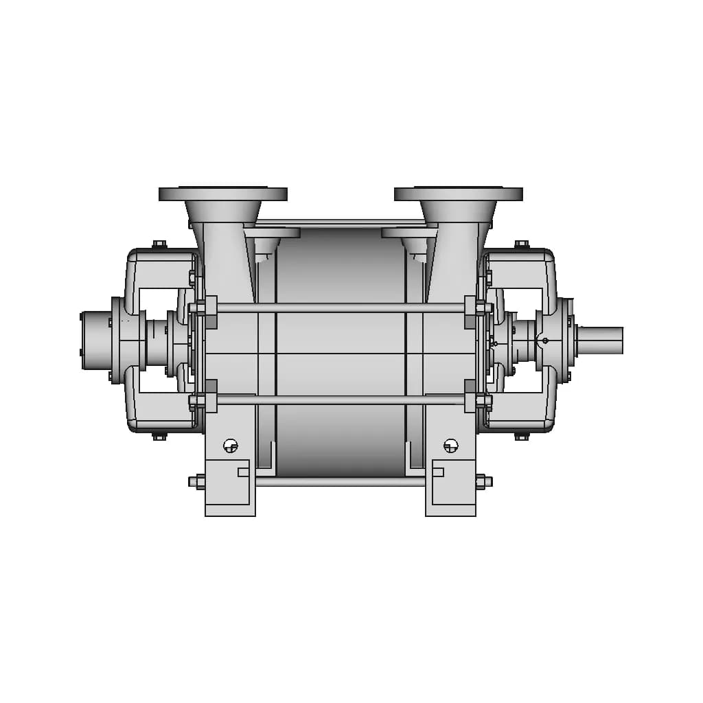 V Belt Vacuum Pump | High-Quality CAD Model_0_0_degree_snapshot