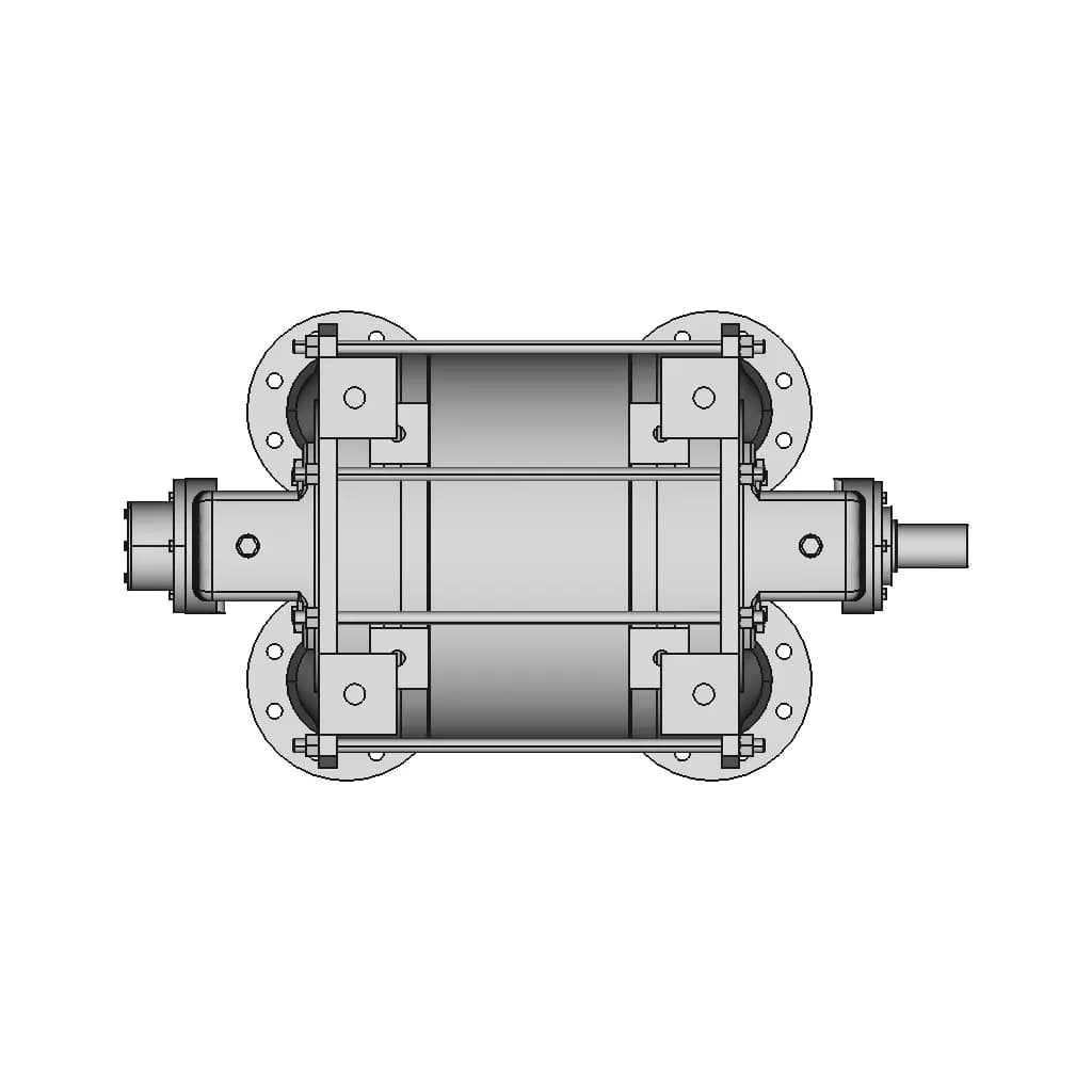 V Belt Vacuum Pump | High-Quality CAD Model_90_0_degree_snapshot