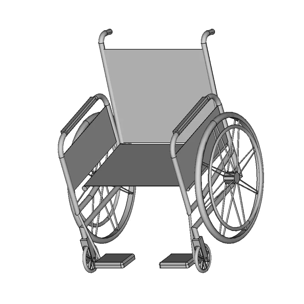 Chair For Moving Patients | 3D Engineering Design File_60_30_degree_snapshot