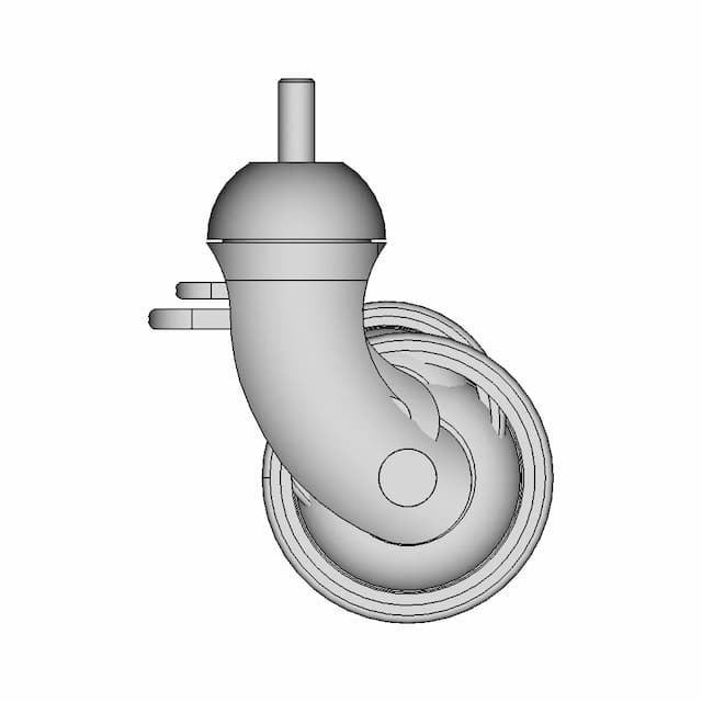 Hospital Bed Wheel | High-Quality CAD Model
