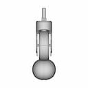 Hospital Bed Wheel | High-Quality CAD Model_0_270_degree_snapshot