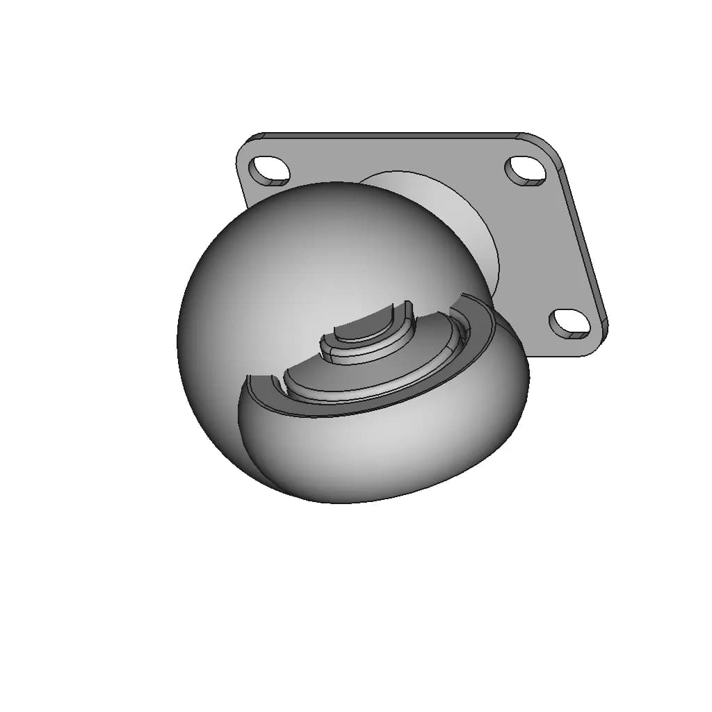 Swivel Wheel For Mobile Medical Equipmen | High-Quality CAD Model_60_30_degree_snapshot