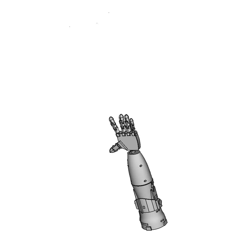 Prosthetic Arm - Downloadable CAD Representation_60_30_degree_snapshot