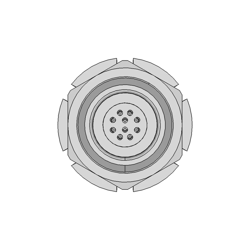 Lemo 10 Pin Receptacle G Key - Standard Mechanical Component_0_270_degree_snapshot