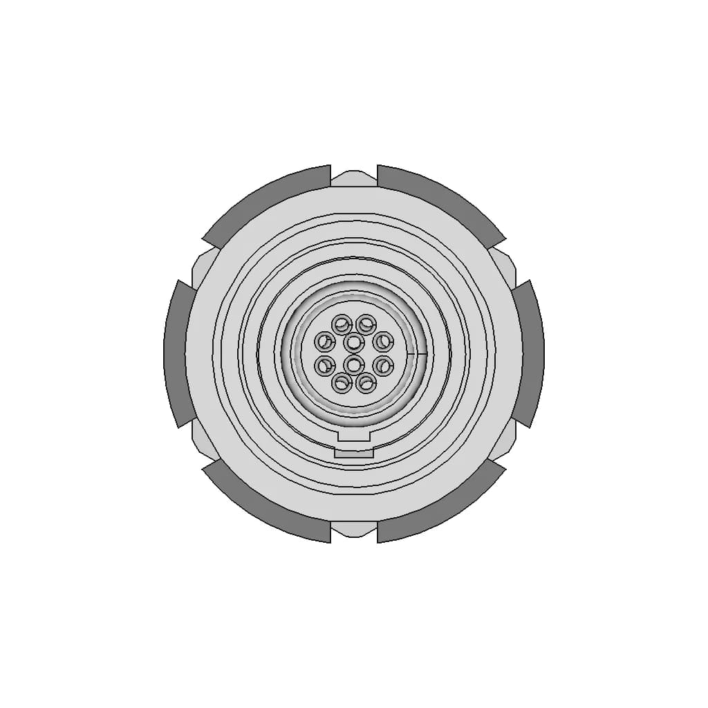 Redel 4 Pin G Receptacle - Standard Mechanical Component_0_90_degree_snapshot