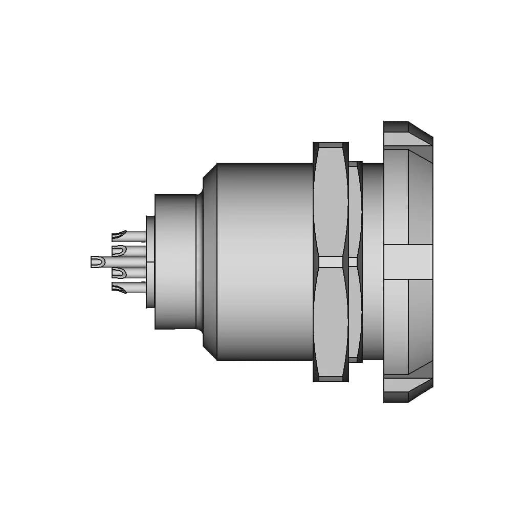 Redel 4 Pin G Receptacle - Standard Mechanical Component_270_0_degree_snapshot