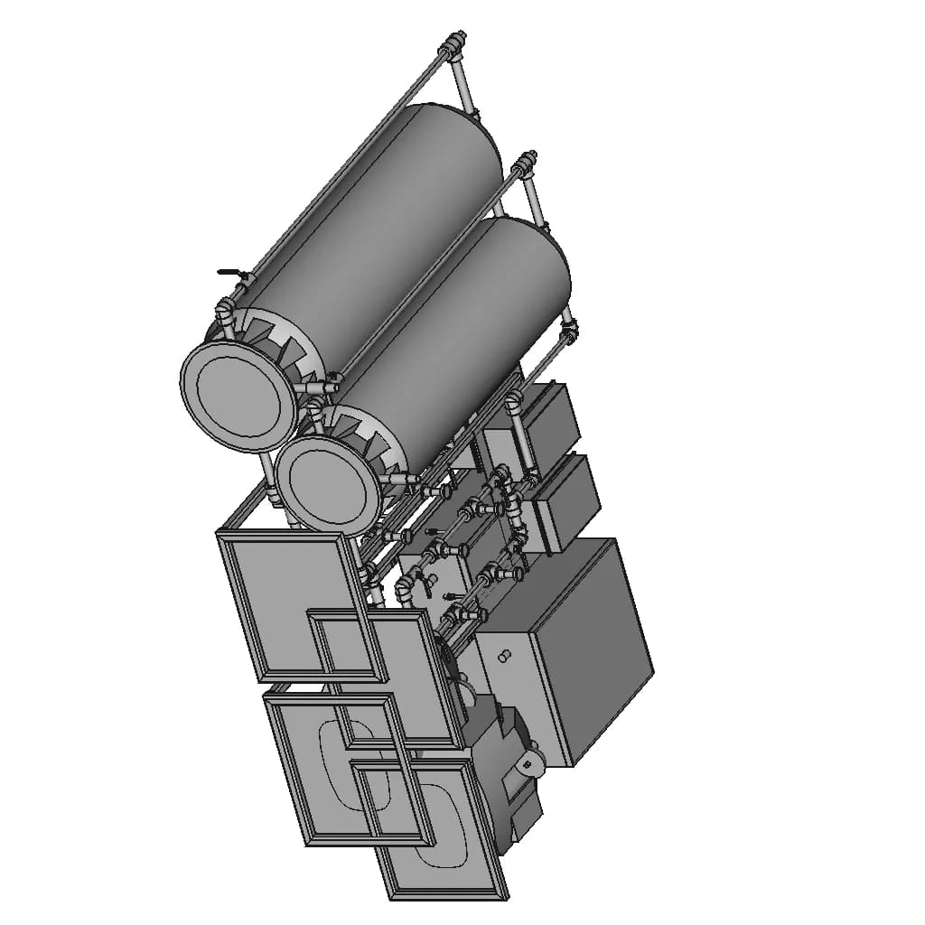 Water Tanks For Co2 Extraction | 3D Engineering Design File_60_30_degree_snapshot