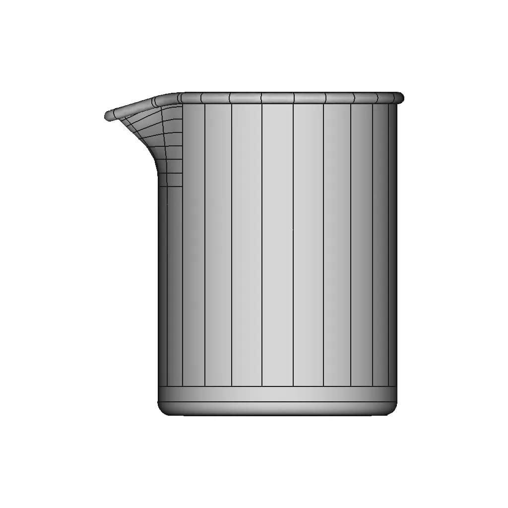 Corning Pyrex No.1003 Beaker 500Ml | 3D Engineering Design File_90_0_degree_snapshot