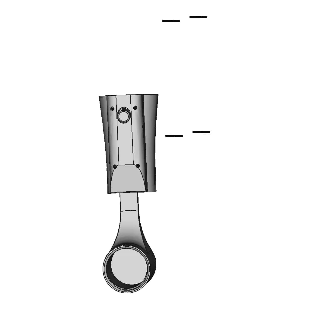 Simple Artificial Limb. Arm Prosthesis - Standard Mechanical Component_270_0_degree_snapshot