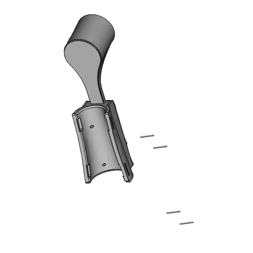 Simple Artificial Limb. Arm Prosthesis - Standard Mechanical Component_60_30_degree_snapshot