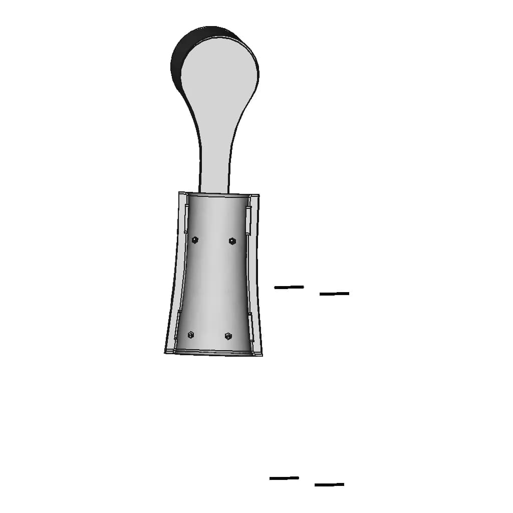 Simple Artificial Limb. Arm Prosthesis - Standard Mechanical Component_90_0_degree_snapshot