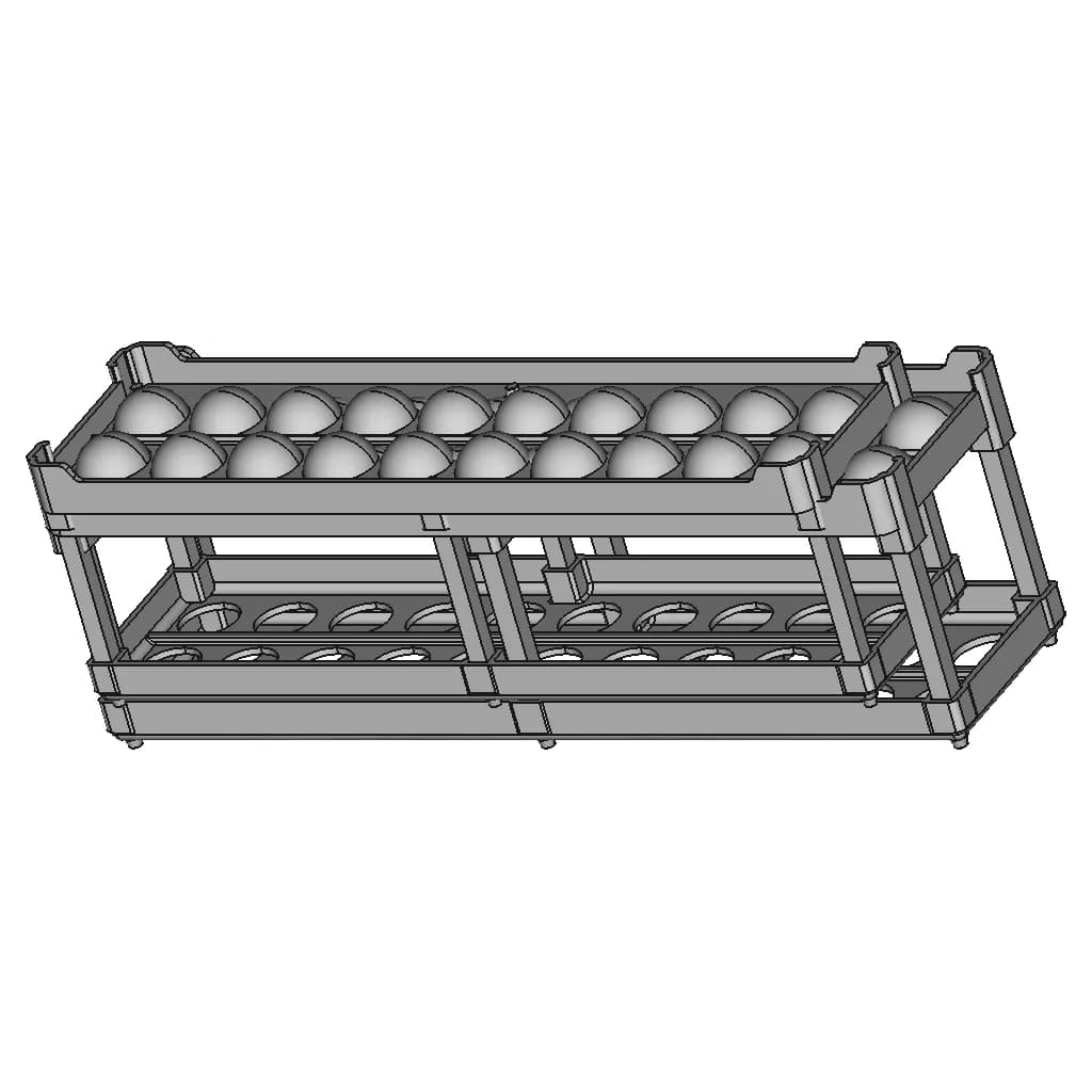 (Шлпп-20 )Штатив Лабараторный Для Пробирок | High-Quality CAD Model_60_30_degree_snapshot