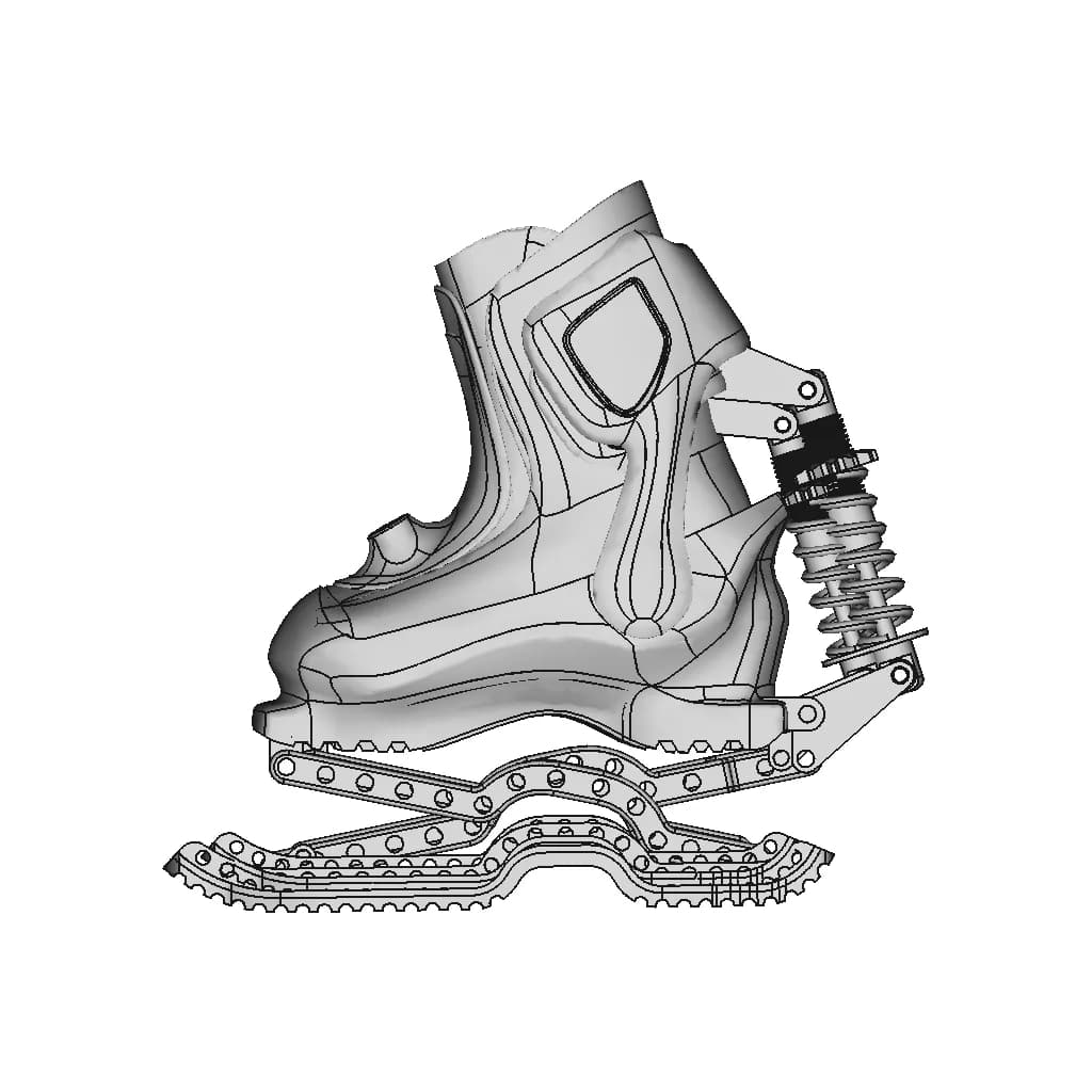 Articulating And Impact Absorbing Suspension Boot | 3D Engineering Design File_0_0_degree_snapshot