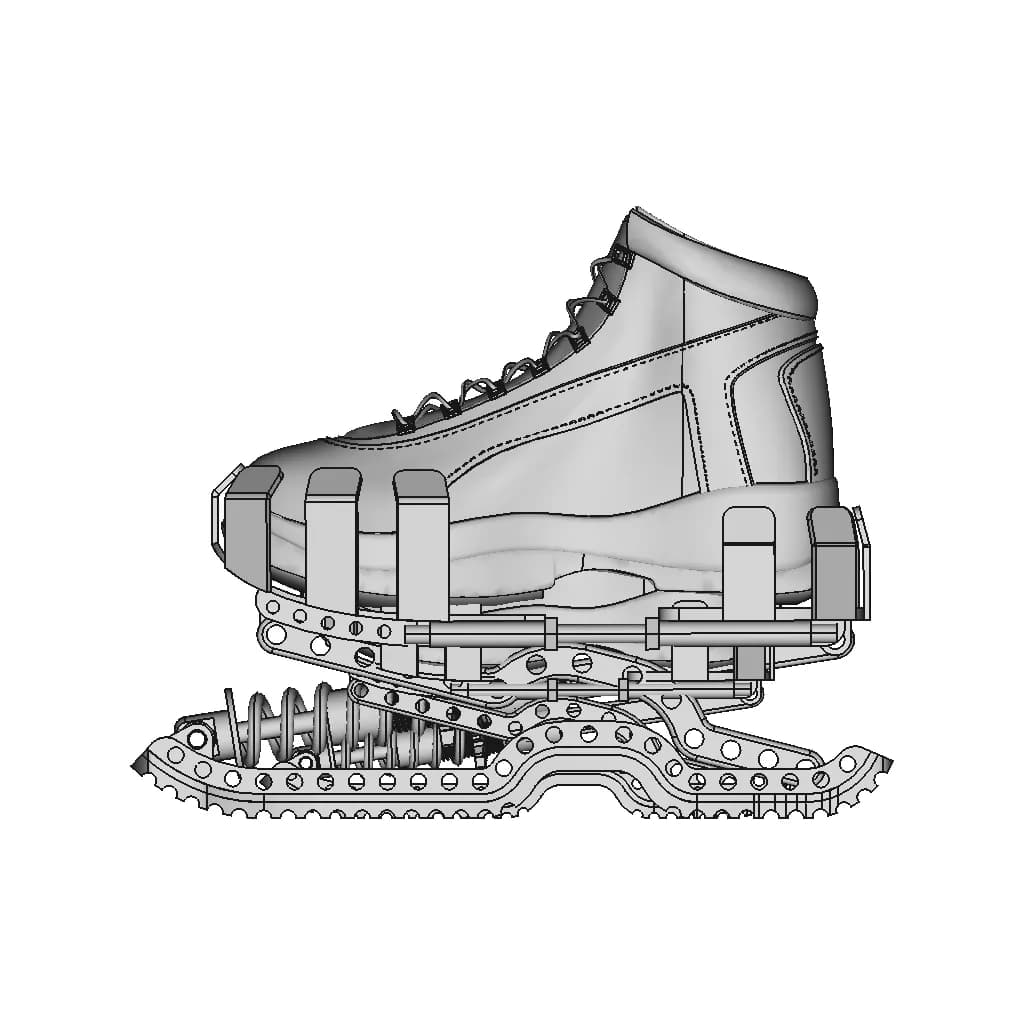 Articulating And Impact Absorbing Suspension Shoe Adapter - Standard Mechanical Component_0_90_degree_snapshot