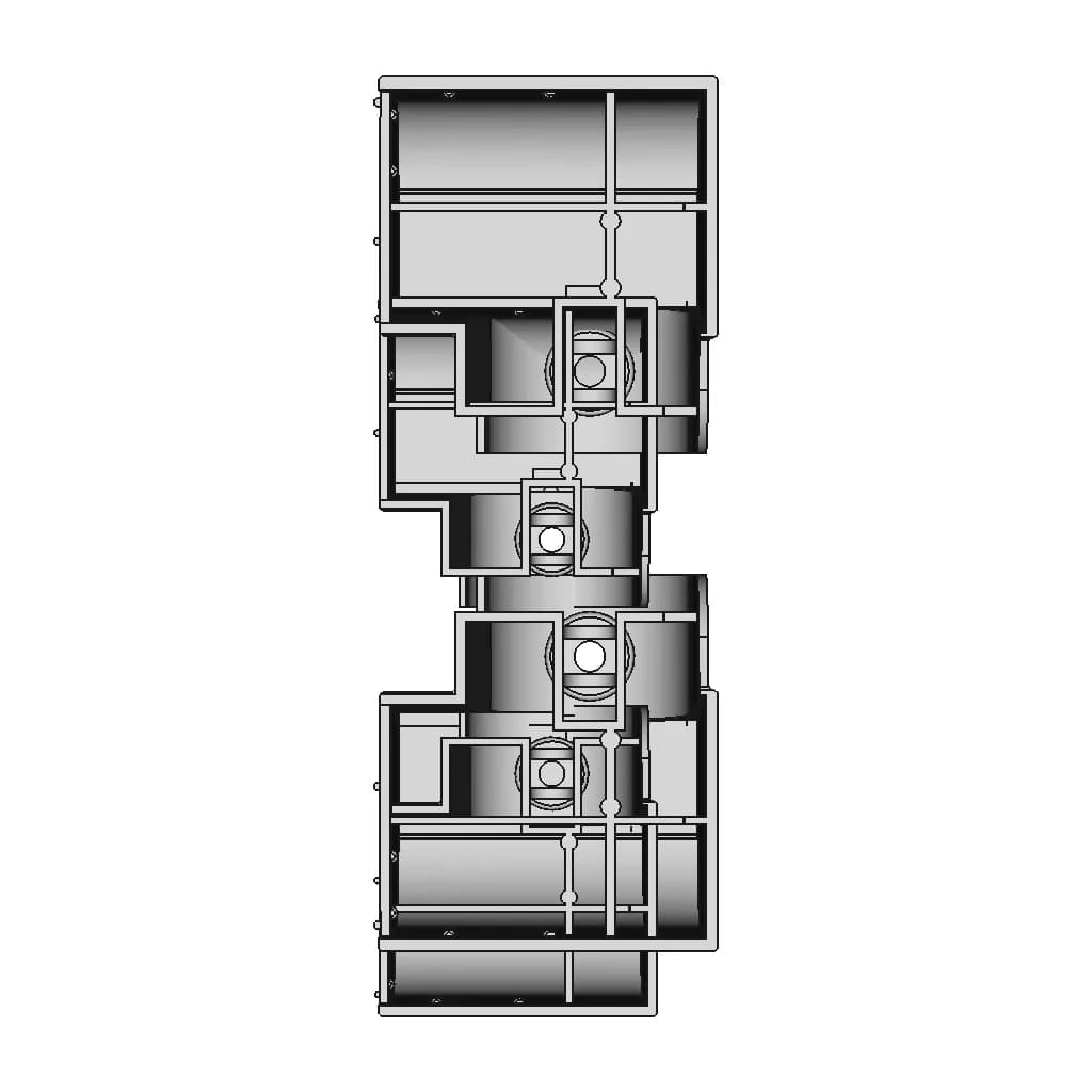 Weslo Cadence 3250 Treadmill Belt Tensioners - Downloadable CAD Representation_270_0_degree_snapshot