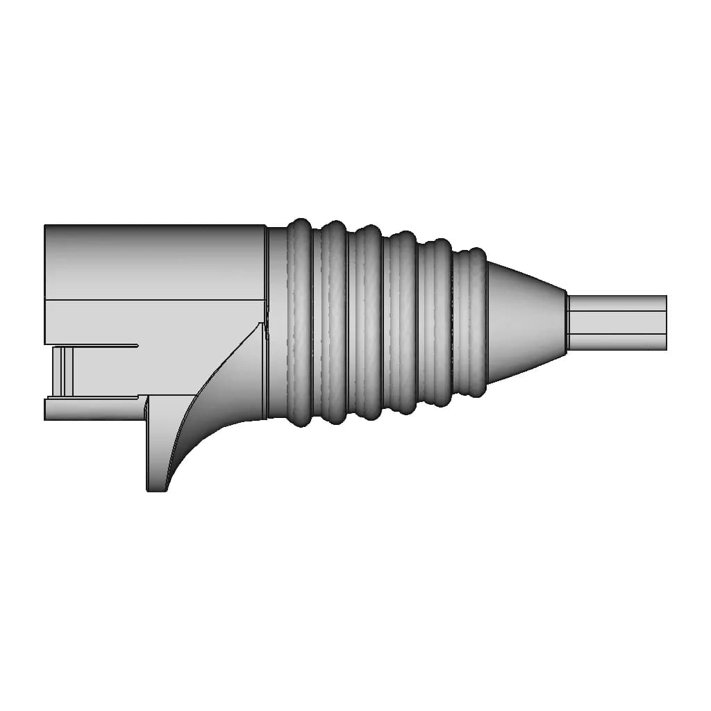 6-Pin Connector For Medical Instrument - Downloadable CAD Representation_0_90_degree_snapshot