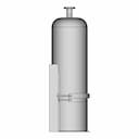 20Lb Co2 Tank With Bracket - Downloadable CAD Representation_0_270_degree_snapshot