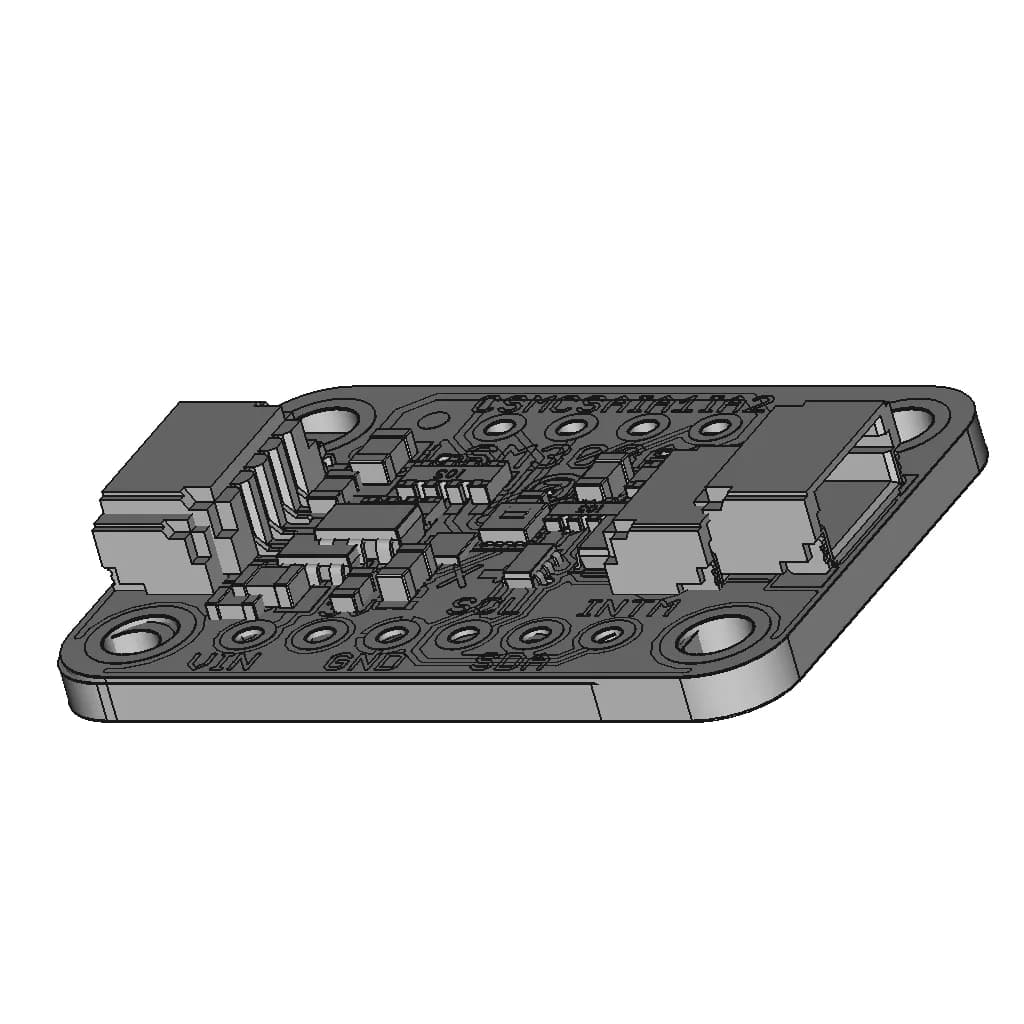 Adafruit Lsm303Agr Accelerometer Magnetometer - Stemma Qt Qwiic | 3D Engineering Design File_60_30_degree_snapshot