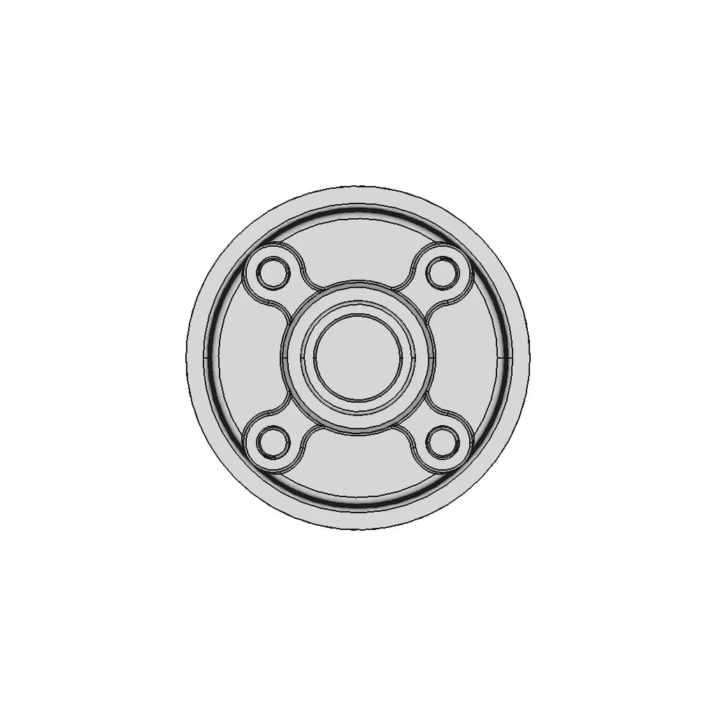 M 24-48V 750Rpm-1200Rpm External Brushless And Gearless Single Shaft High-Speed Large-Torque Karting And Atv Hub Motor | 3D Engineering Design File_0_0_degree_snapshot