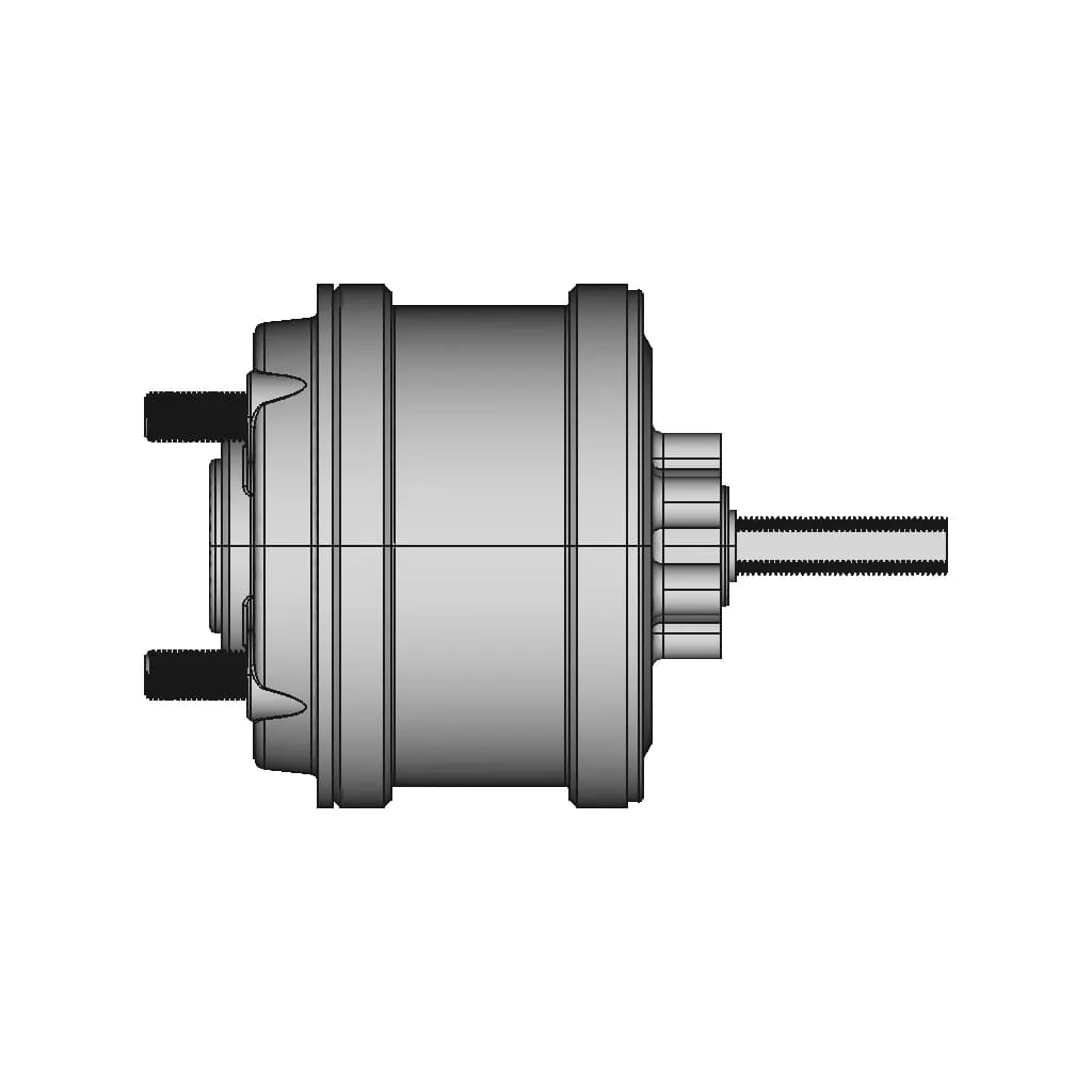 M 24-48V 750Rpm-1200Rpm External Brushless And Gearless Single Shaft High-Speed Large-Torque Karting And Atv Hub Motor | 3D Engineering Design File_0_90_degree_snapshot