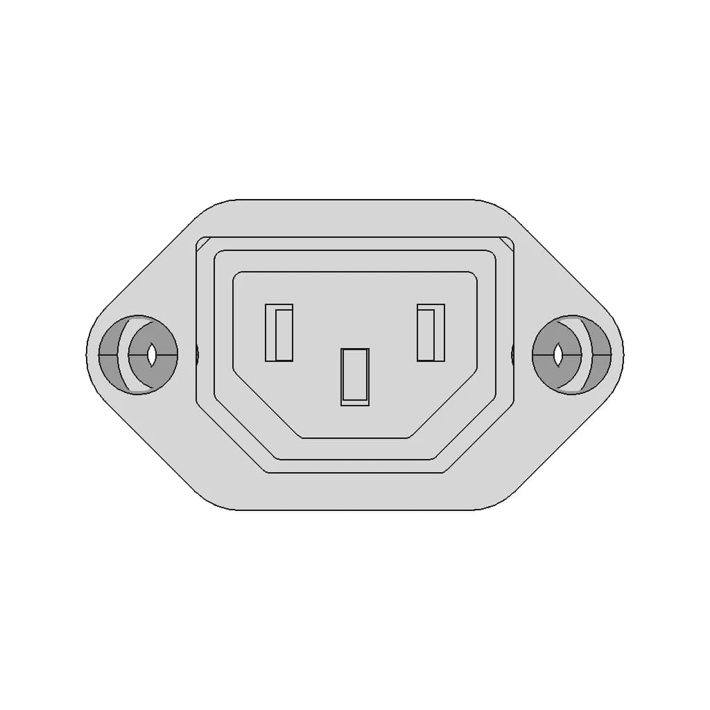 Power Supply Female Connector | High-Quality CAD Model_0_0_degree_snapshot