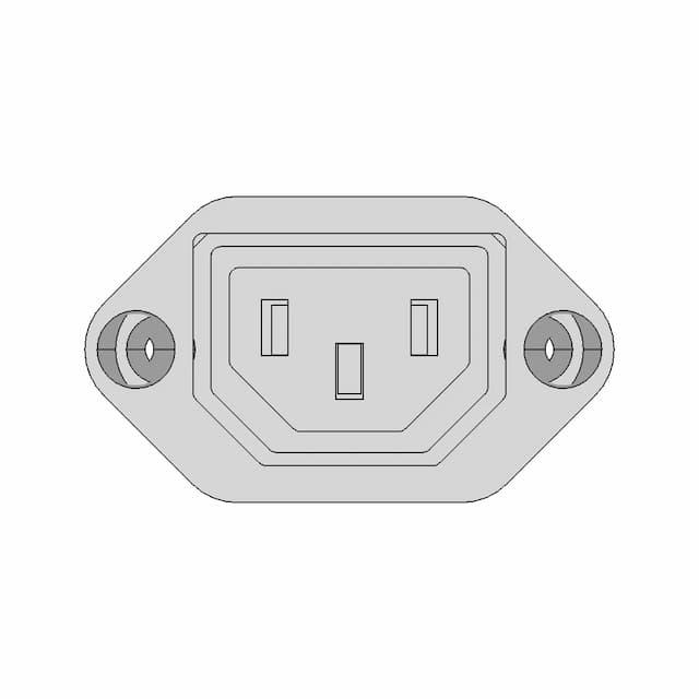 Power Supply Female Connector | High-Quality CAD Model