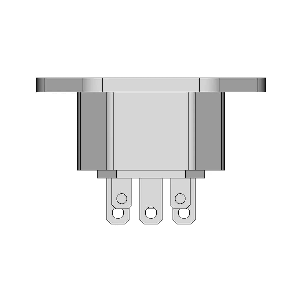 Power Supply Female Connector | High-Quality CAD Model_90_0_degree_snapshot