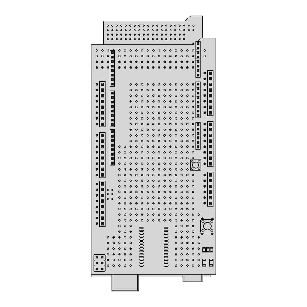 Arduino Mega And Protoshield - Downloadable CAD Representation_270_0_degree_snapshot