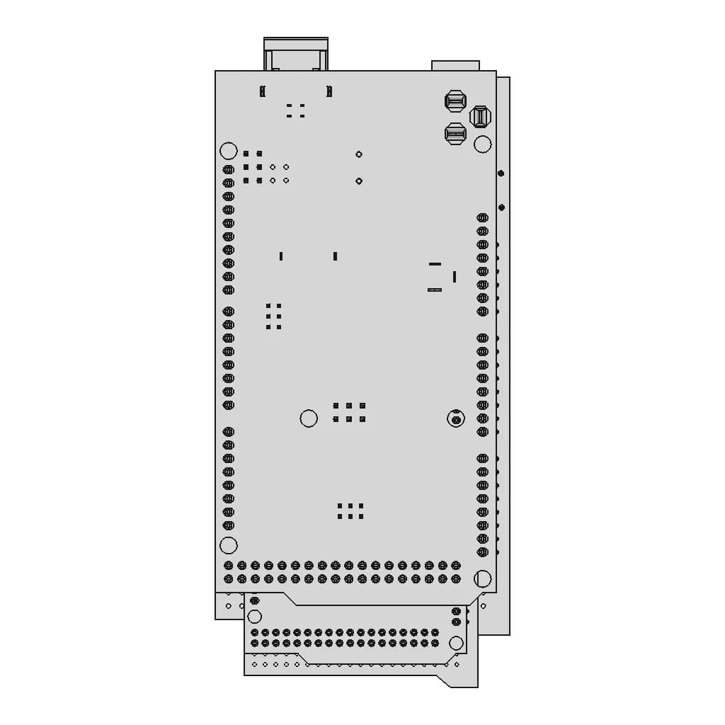 Arduino Mega And Protoshield - Downloadable CAD Representation_90_0_degree_snapshot