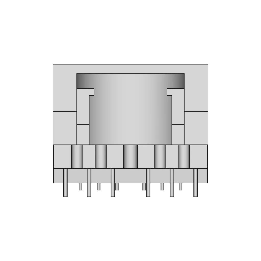 12 Pins Ferrite Transformer - Downloadable CAD Representation_0_90_degree_snapshot