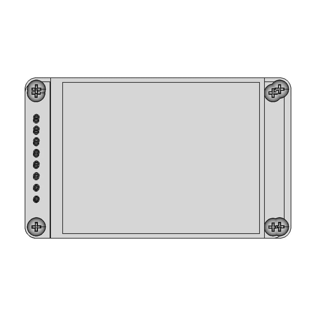 2Inch Ips Lcd Module Waveshare 240X320 - Downloadable CAD Representation_0_0_degree_snapshot