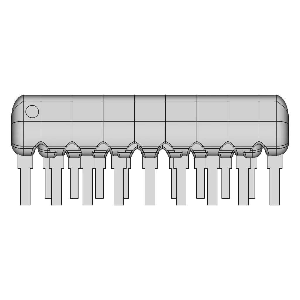 Resistor & Network Tht | High-Quality CAD Model_90_0_degree_snapshot