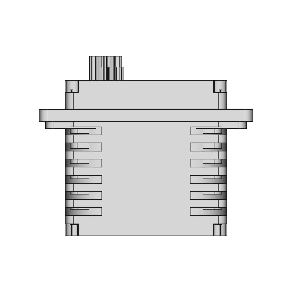 Hbl380 Brushless Servo Motor - Standard Mechanical Component_90_0_degree_snapshot