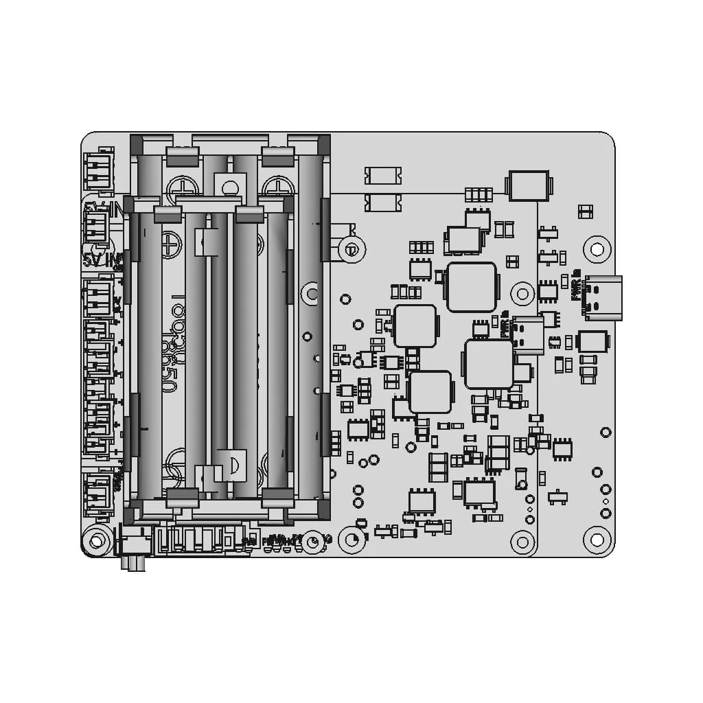Geekworm X1201 Ups Shield For Rpi 5 - Standard Mechanical Component_0_0_degree_snapshot