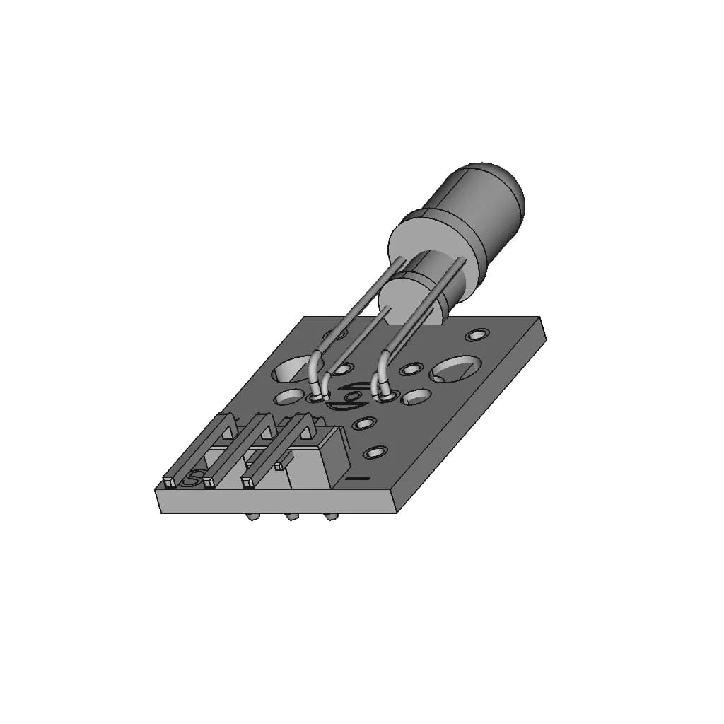 Ky-005 Transmitter Ir | High-Quality CAD Model_60_30_degree_snapshot