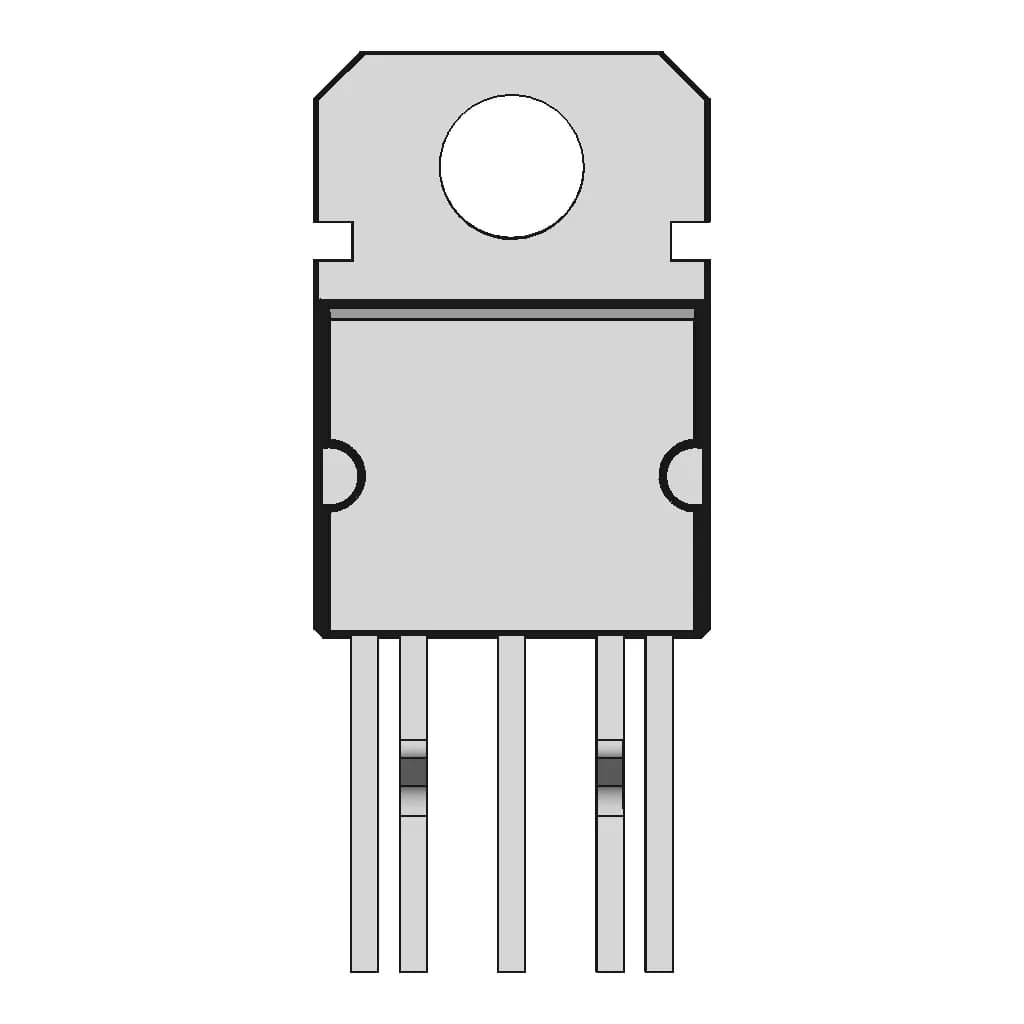Pentawatt (To220-5) From St Microelectronics | 3D Engineering Design File_90_0_degree_snapshot