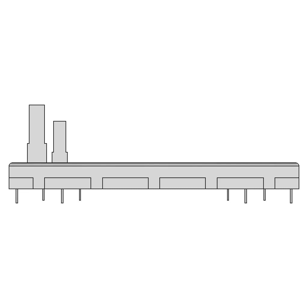 D103 = D10Kx2 | 24-Piece Slide Potentiometer For Audio Mixers - Standard Mechanical Component_90_0_degree_snapshot