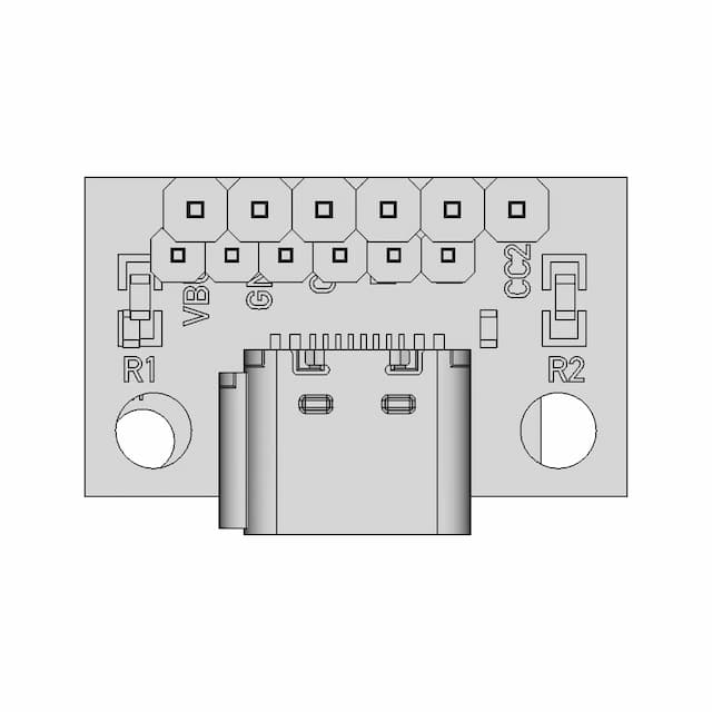 Type C Female Breakout Board | 3D Engineering Design File