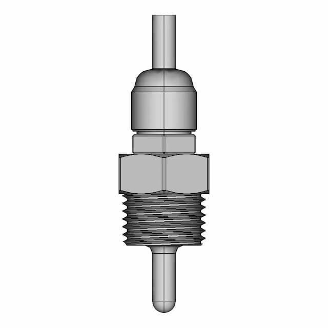 Ds18B20 Temperature Sensor With Threaded 1/2" Housing | 3D Engineering Design File