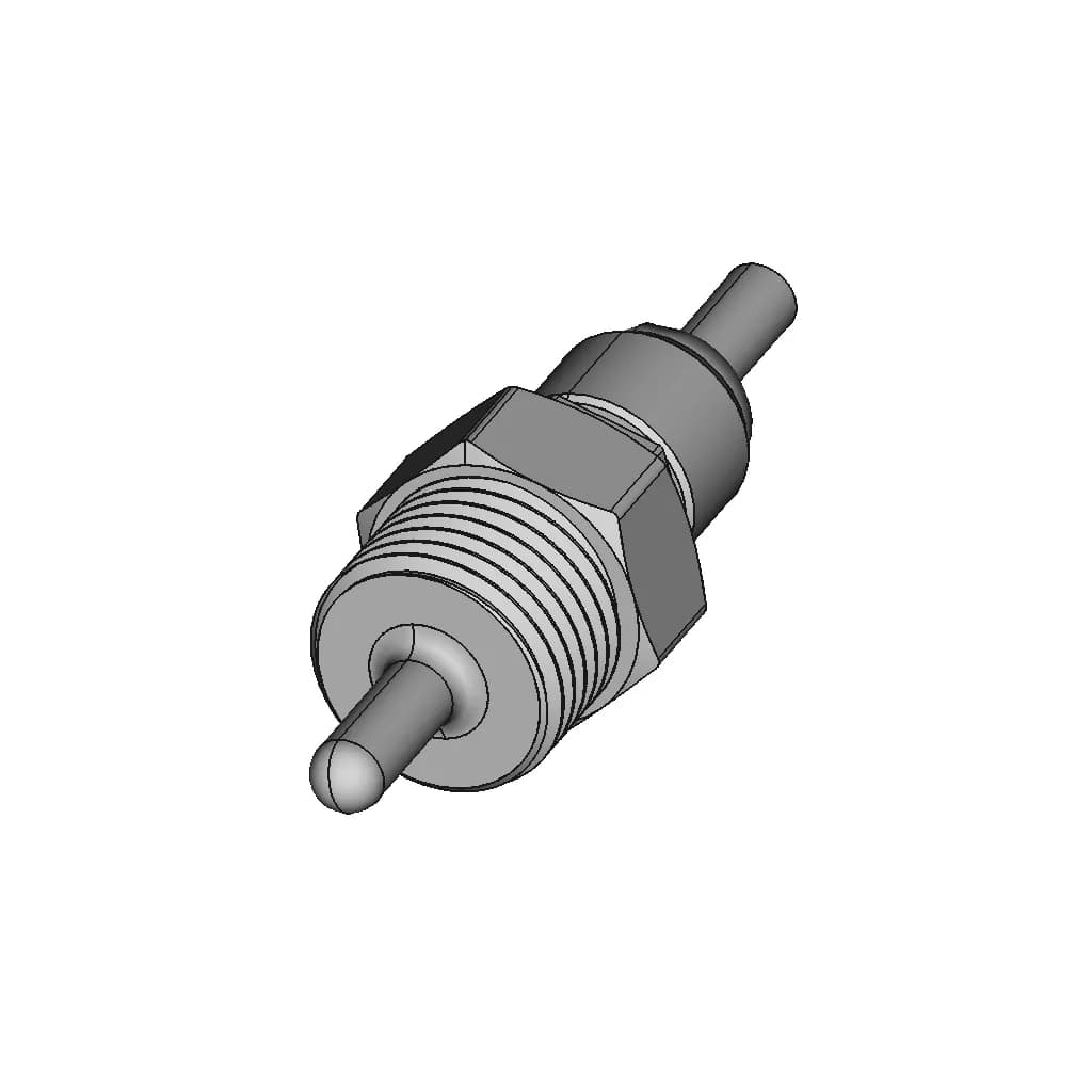 Ds18B20 Temperature Sensor With Threaded 1/2" Housing | 3D Engineering Design File_60_30_degree_snapshot