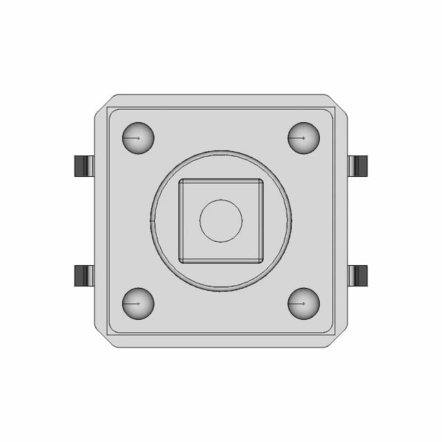 12X12Mm Square Actuator Momentary Pcb Tactile Switch - Standard Mechanical Component