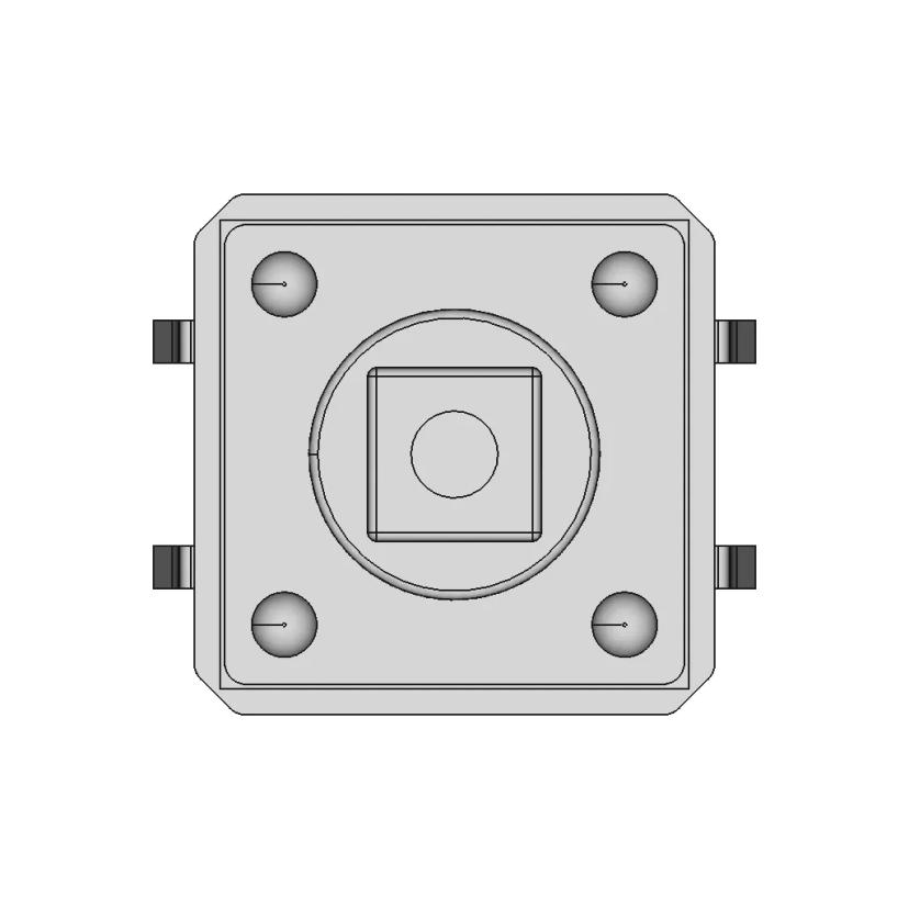 12X12Mm Square Actuator Momentary Pcb Tactile Switch - Standard Mechanical Component