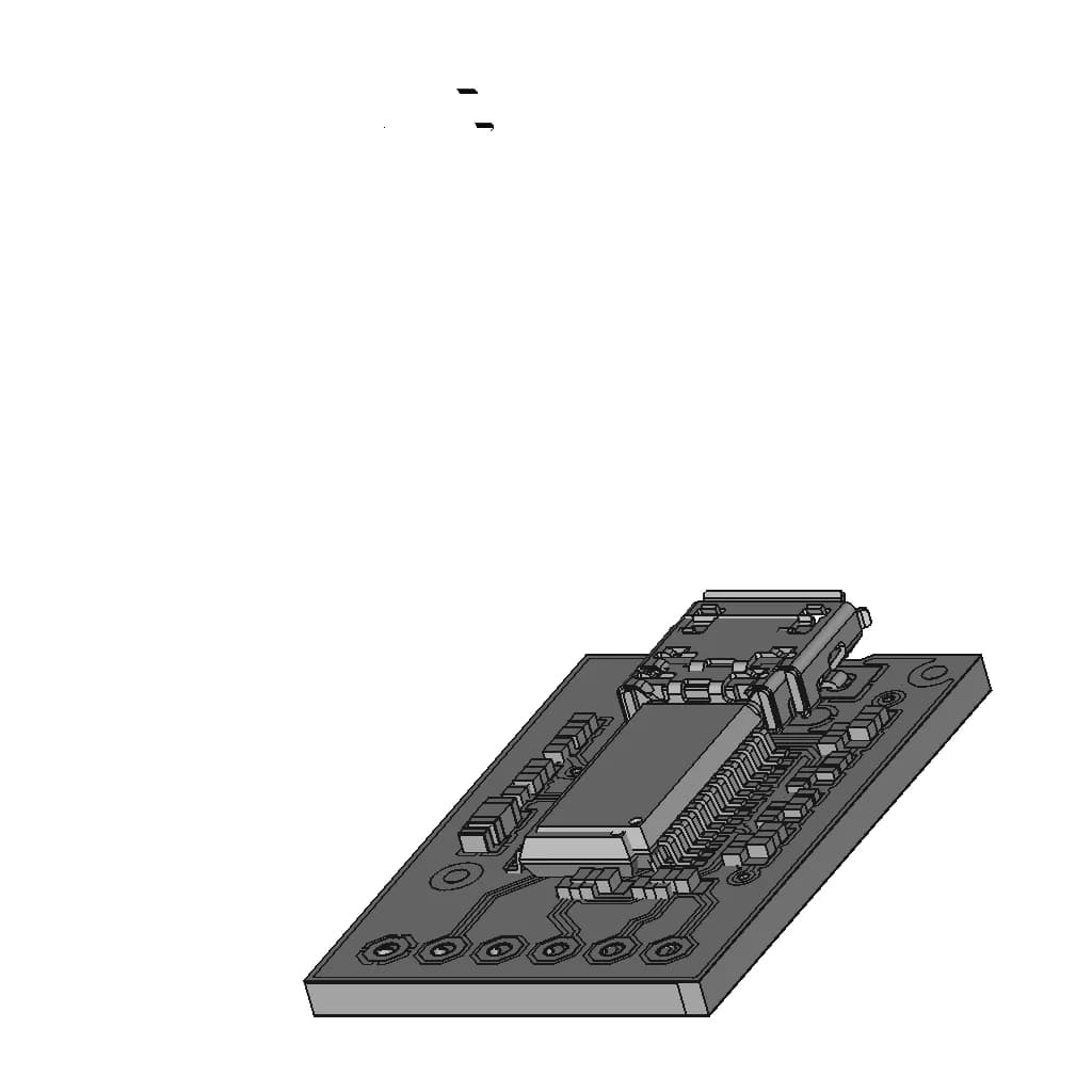 Adafruit Ftdi Friend With Micro Usb Port | 3D Engineering Design File_60_30_degree_snapshot