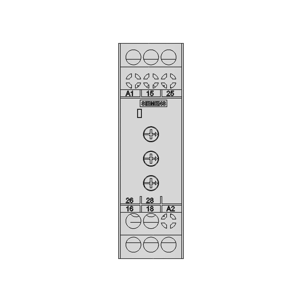 Siemens Timer Relay 7Pu07 | High-Quality CAD Model_0_0_degree_snapshot