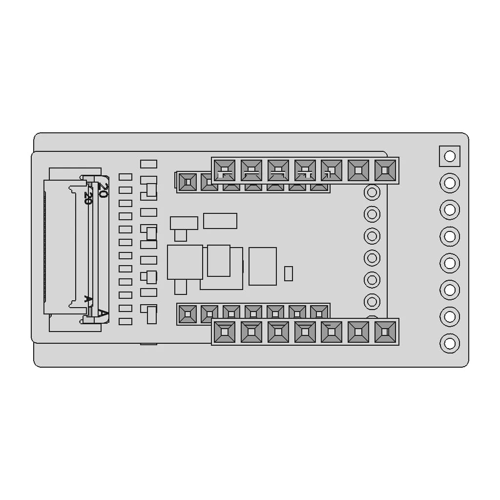 Epaper Breakout Board For Seeed Studio Xiao - Downloadable CAD Representation_270_0_degree_snapshot