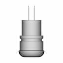 Botão De Emergência Antivandalismo 19Mm 2 Reversíveis Vermelho Av19-Er2 Metaltex - Downloadable CAD Representation_270_0_degree_snapshot