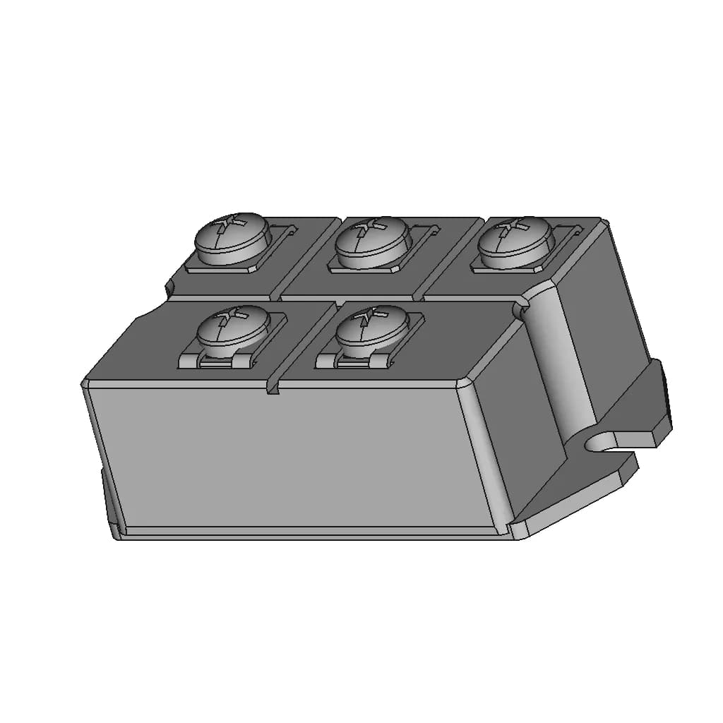 Semikron Skd 210-12 210A 1800V - Downloadable CAD Representation_60_30_degree_snapshot