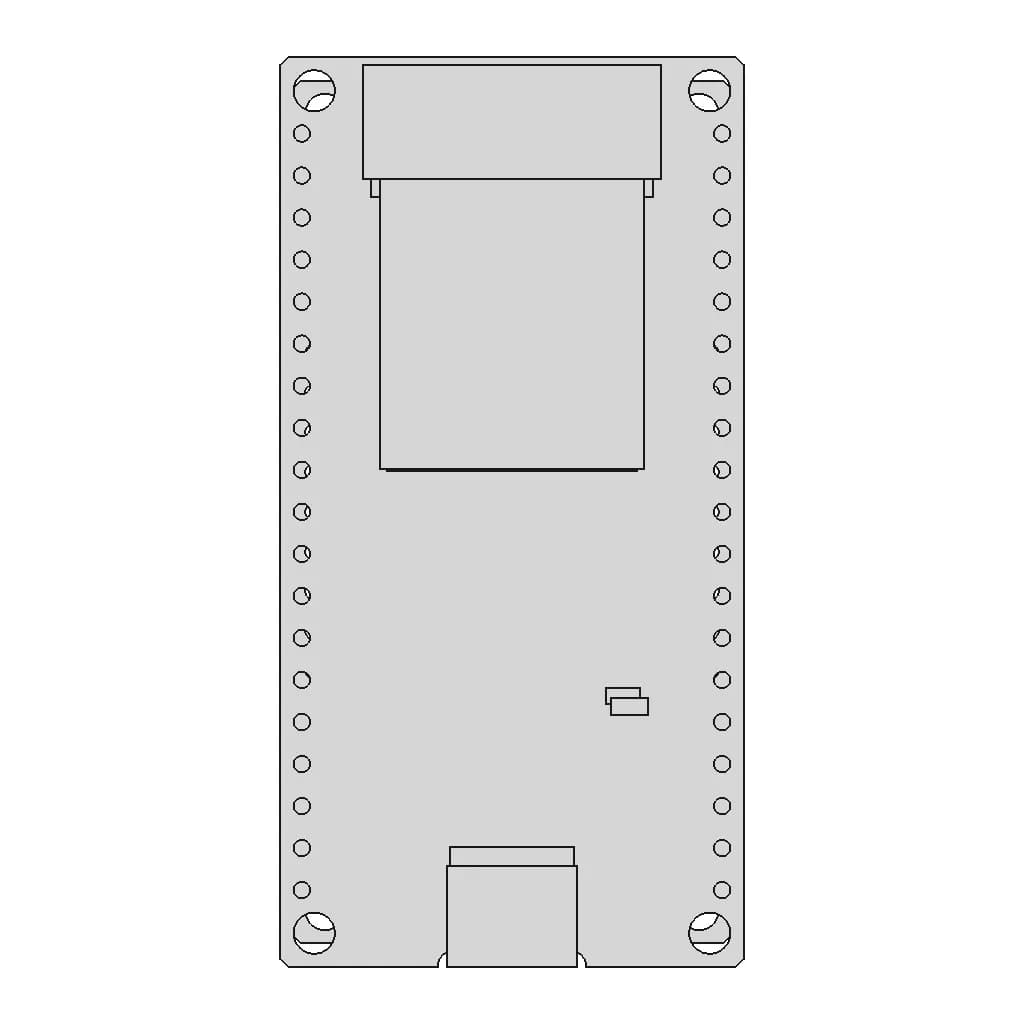 Esp-32 Nodemcu Development Board Devkit C V4 - Standard Mechanical Component_0_0_degree_snapshot