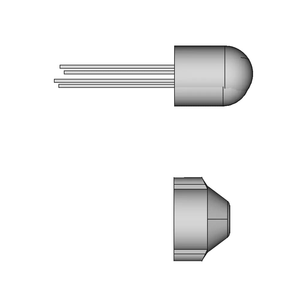 Led And Photodiode 3Mm Pmma Connectors - Standard Mechanical Component_0_270_degree_snapshot